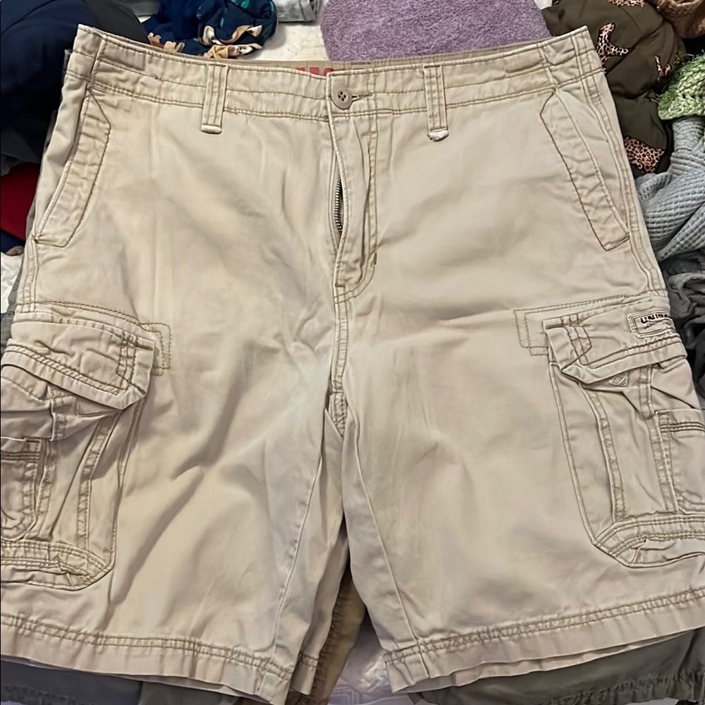 UNIONBAY Tan Cargo Shorts with Utility Design
